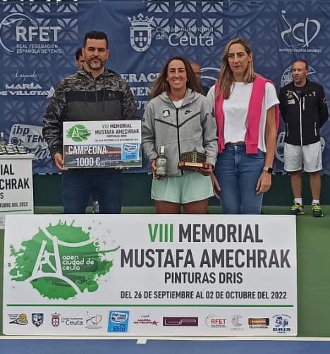 Olga Parres y David Pérez se proclaman ganadores del VIII Memorial Mustafa Amechrak de tenis