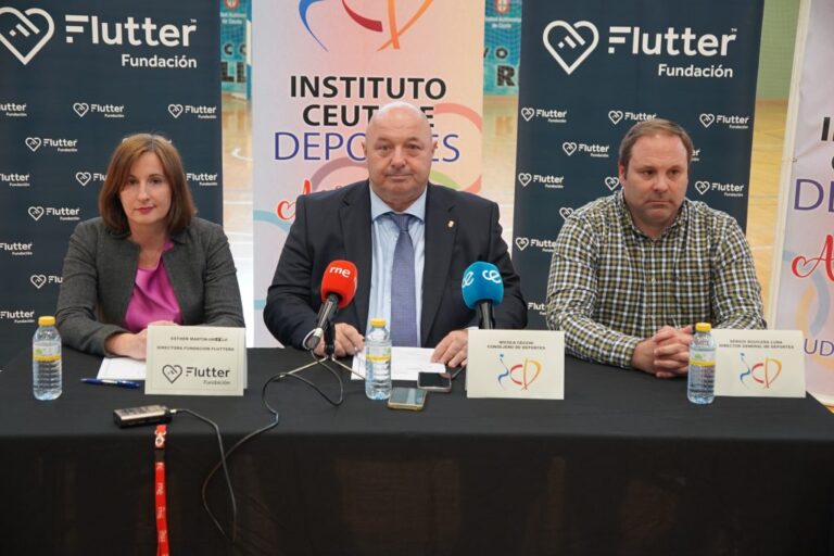 La Consejería de Deportes junto al ICD y la Fundación Flutter lanzan ‘Flutter por el Deporte’ para impulsar el deporte base en Ceuta