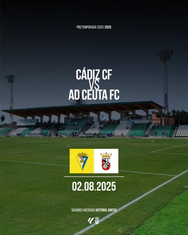 La AD Ceuta FC disputará un amistoso frente al Cádiz CF en Sanlúcar de Barrameda